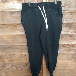 Black Jogger Sweatpants with Elastic Waistband